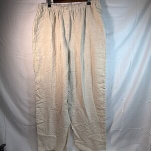 NY & Co 100% Linen Wide Leg Pants - Womens - Beige -‎ Size X - Vintage 90s NWT